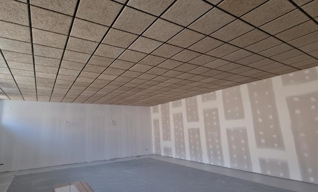 envà de guix laminat amb aïllament de llana mineral